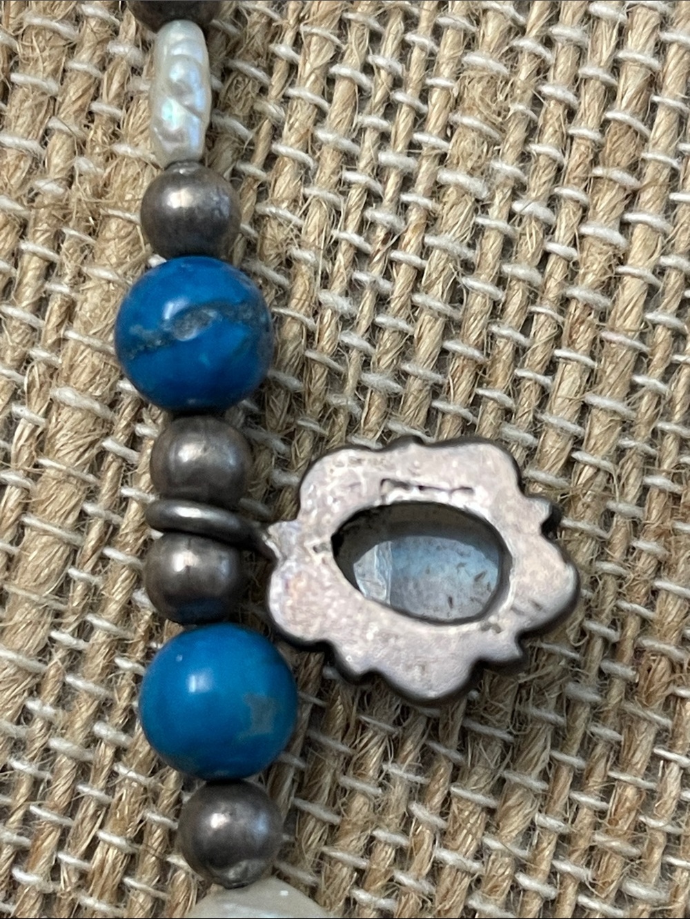 Handcrafted Turquoise & Coral Bead Pendant Necklace - Women Jewelry - Picture 4 of 8